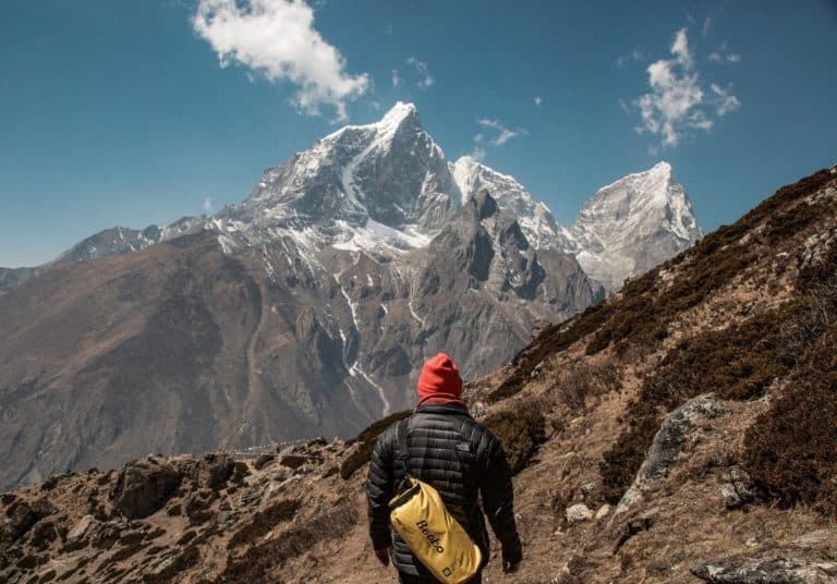 mann im Himalaya